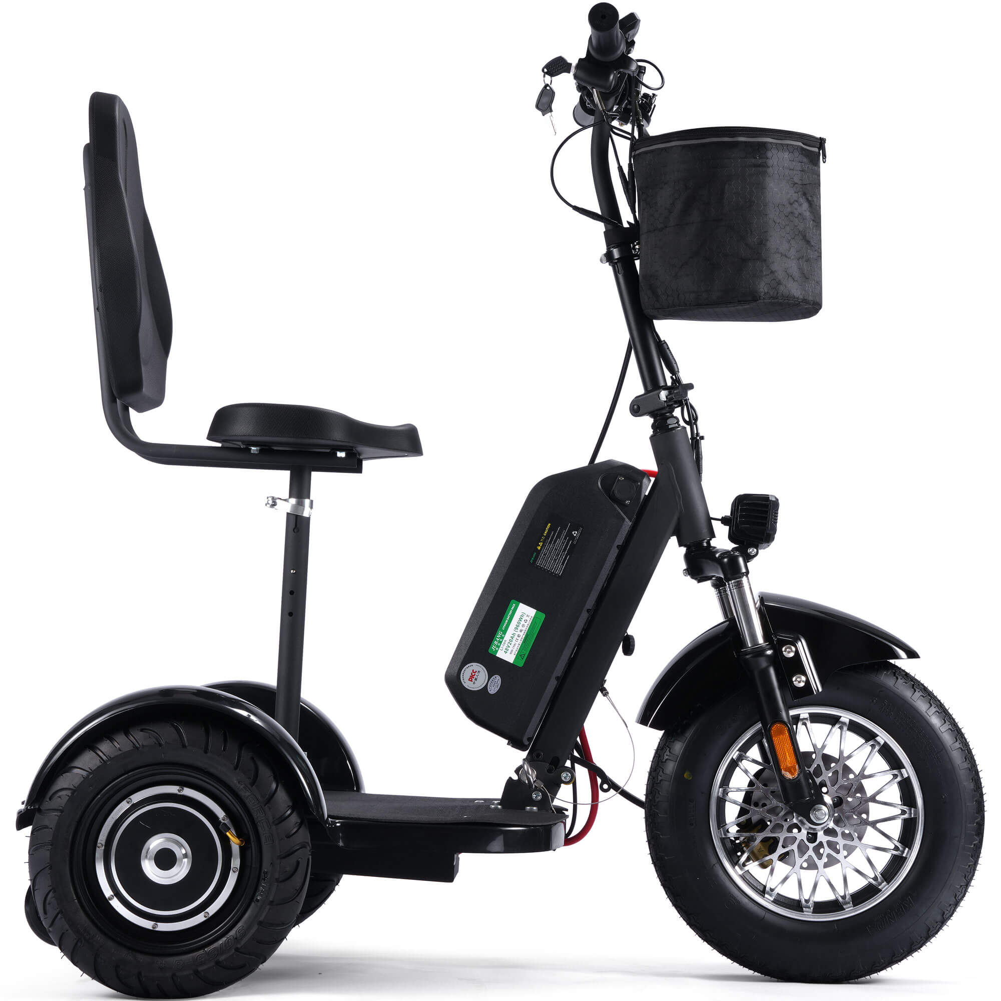 MotoTec 900W 48V Lithium Folding Personal Transporter Electric Trike