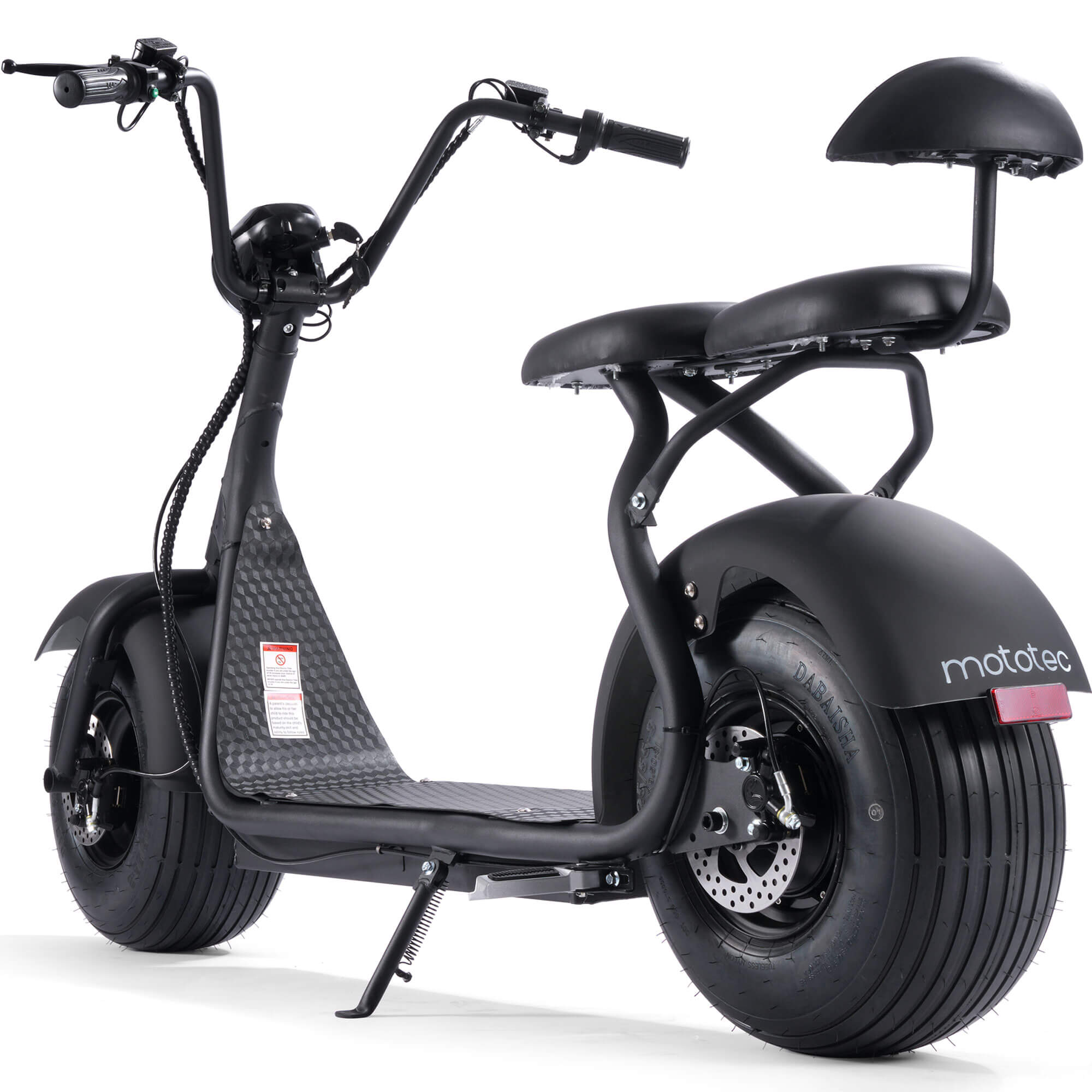 MotoTec 2000W 60V 18Ah FAT TIRE Seated Lithium Electric Scooter