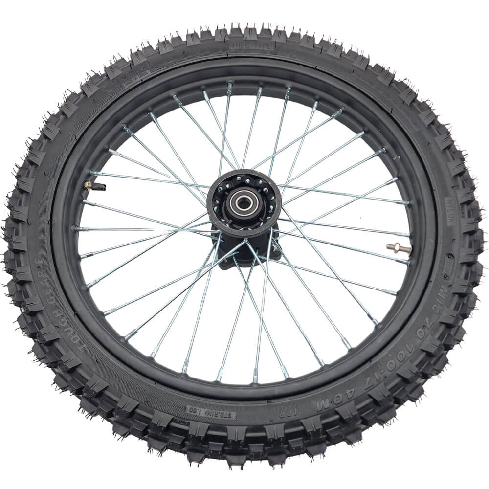 MotoTec Replacement FRONT WHEEL 70/100-17 for 5000W Pro Dirt Bike