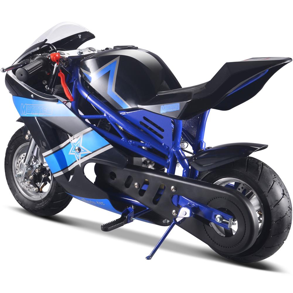 gt kinderfahrrad MotoTec Gas Pocket Bike GT 49cc 2-Stroke Blue