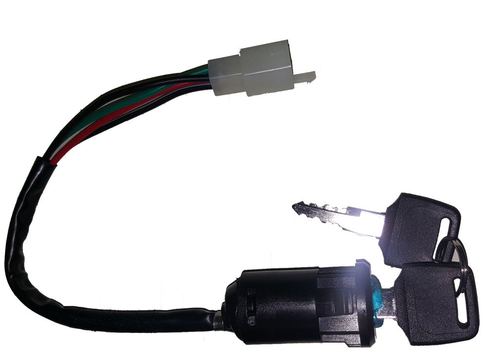 MotoTec Replacement IGNITION SWITCH WITH KEY (4 WIRE) for 2000W Pro Dirt Bike