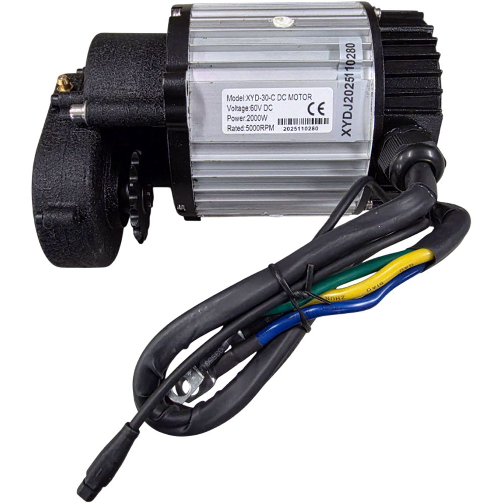 MotoTec Replacement MOTOR V2 with Gearbox for 60V 2000W Pro Dirt Bike