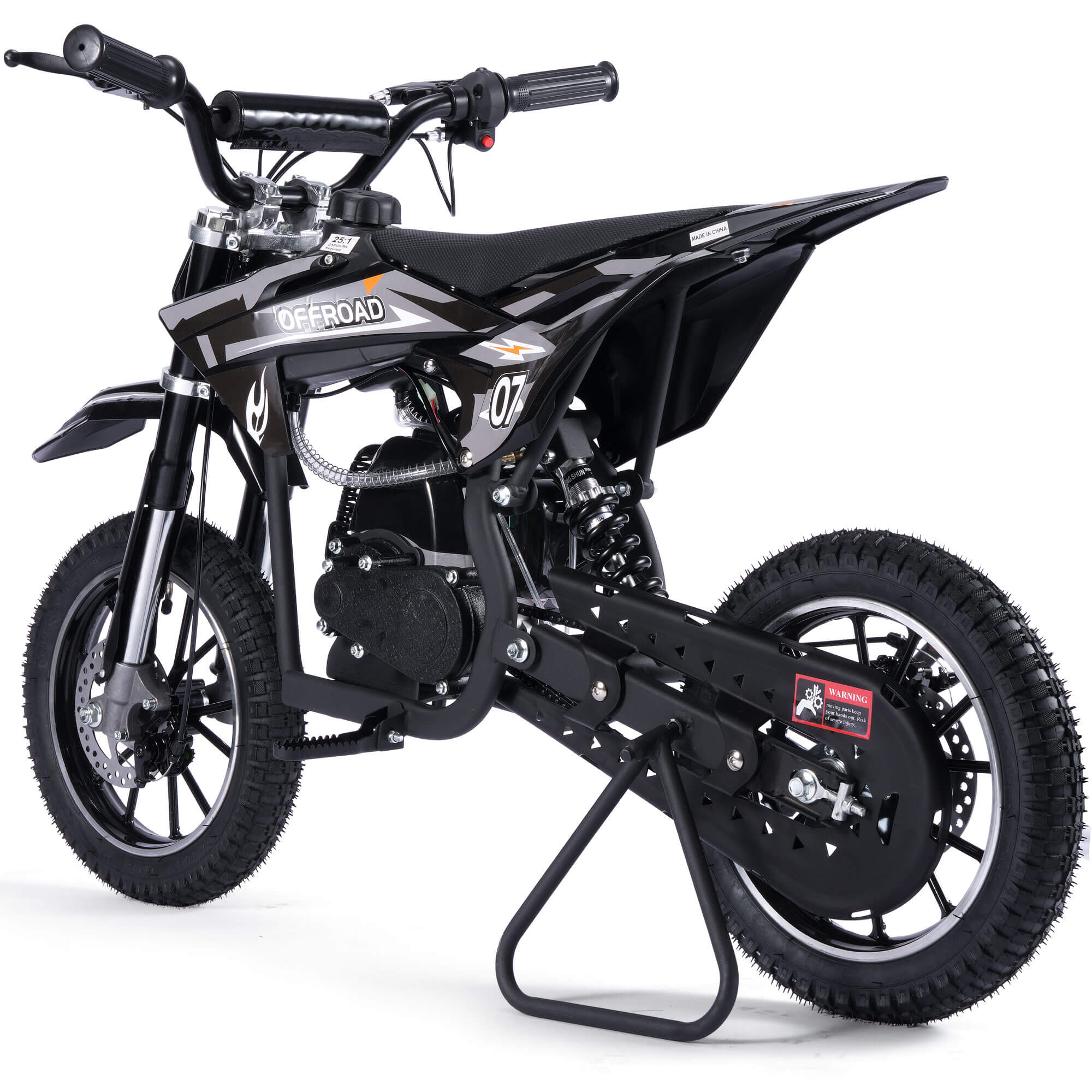 MotoTec PIONEER 49cc 2-Stroke Suspension Kids' Gas Dirt Bike