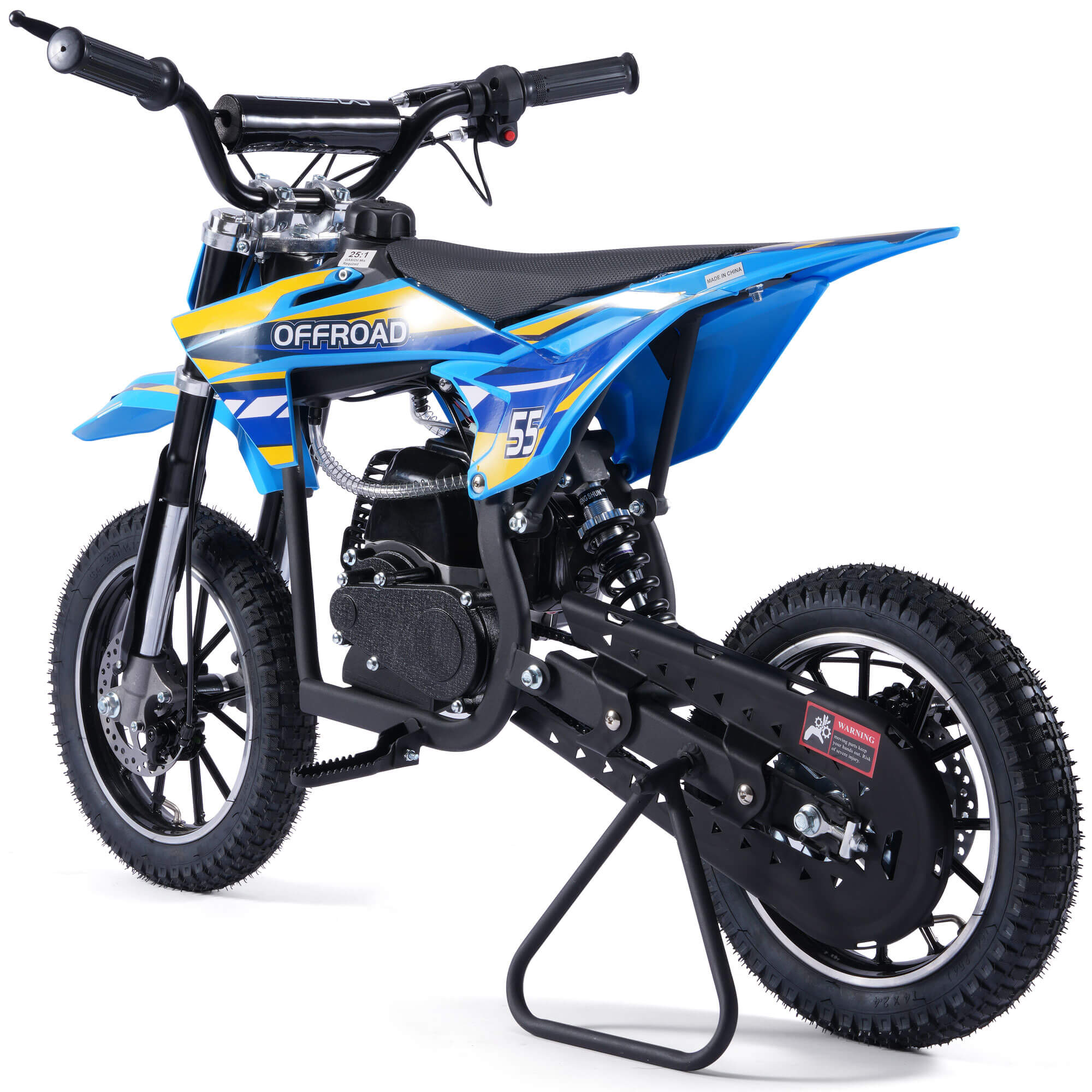 MotoTec PIONEER 49cc 2-Stroke Suspension Kids' Gas Dirt Bike