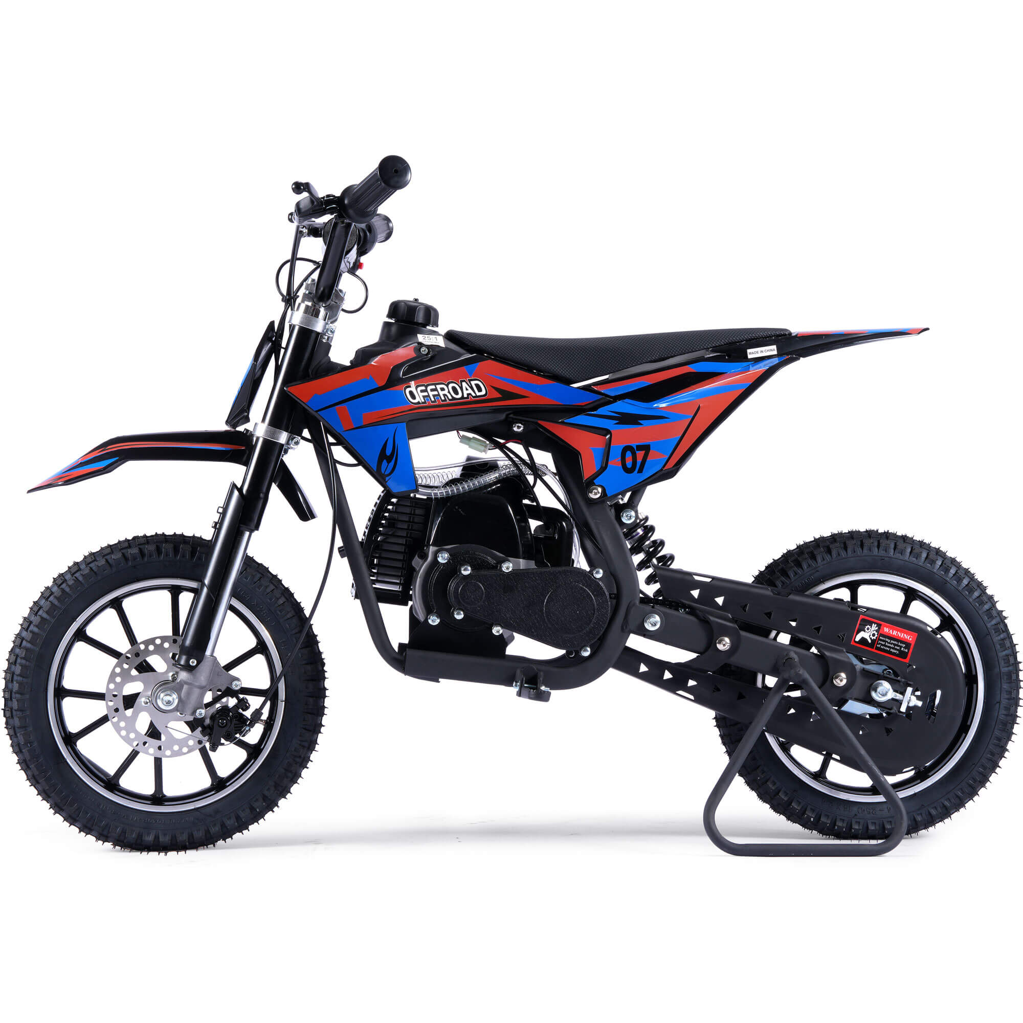 MotoTec PIONEER 49cc 2-Stroke Suspension Kids' Gas Dirt Bike