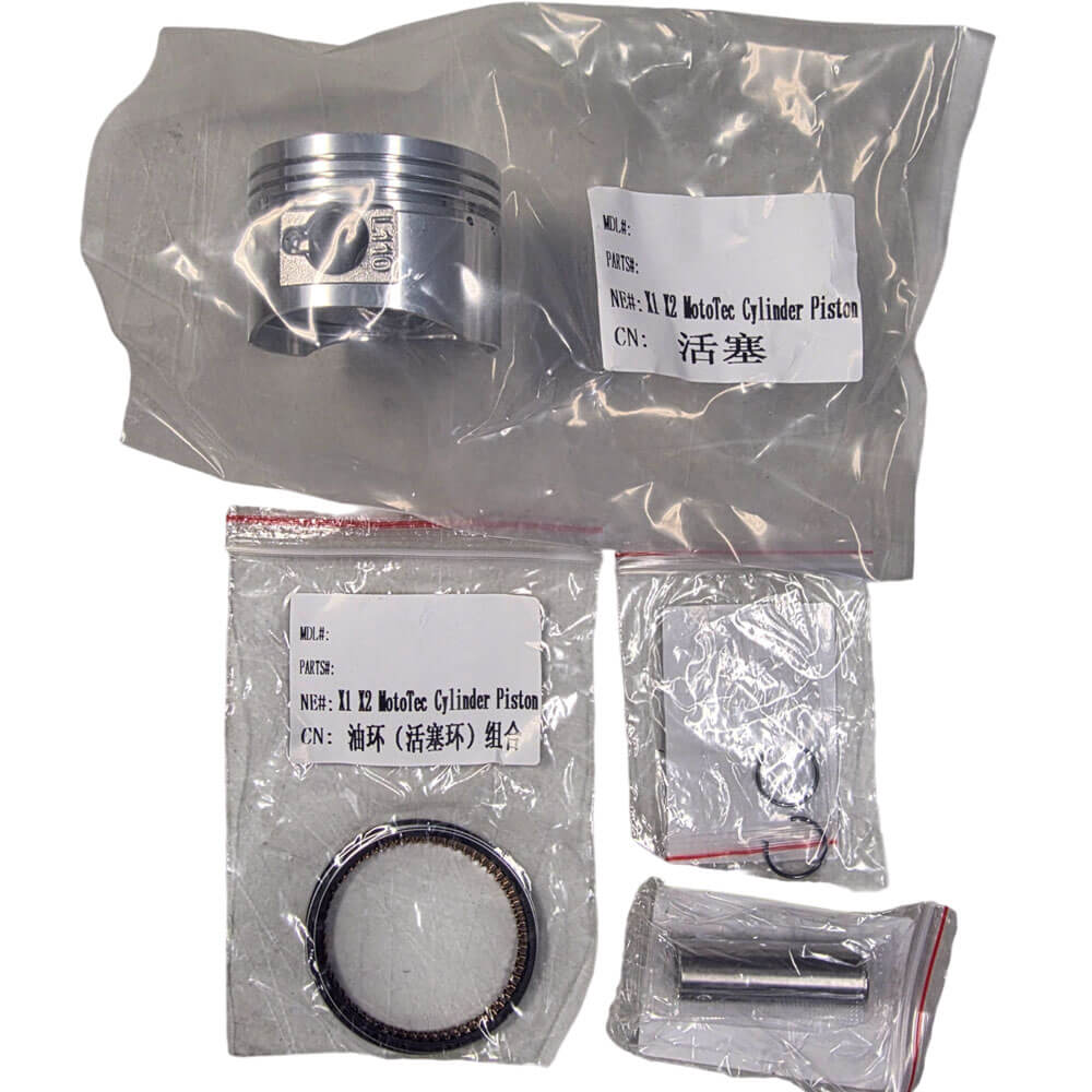 MotoTec Replacement PISTON KIT 110cc for X1, X2 Gas Dirt Bike