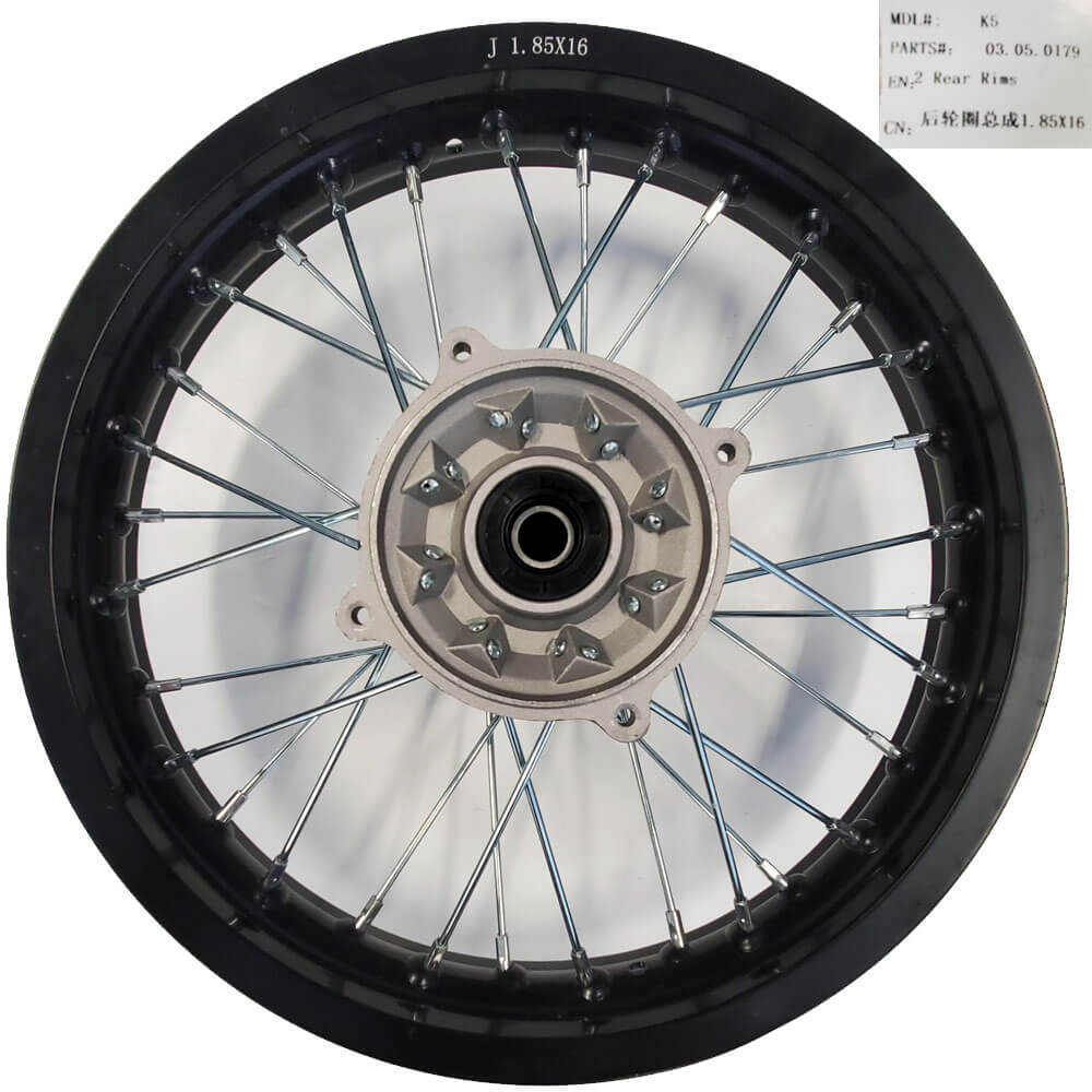 MotoTec Replacement REAR RIM 110/90-16 for X4 Gas Dirt Bike