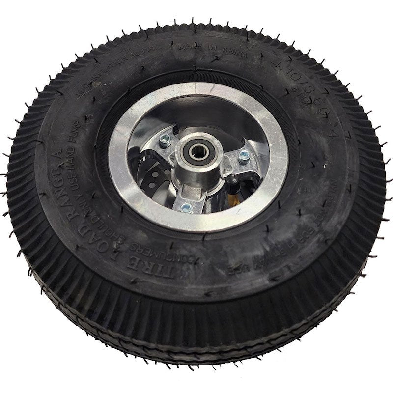 MotoTec FRONT WHEEL ASSEMBLY 4.10/3.504 for V1 49cc Gas Mini Bike