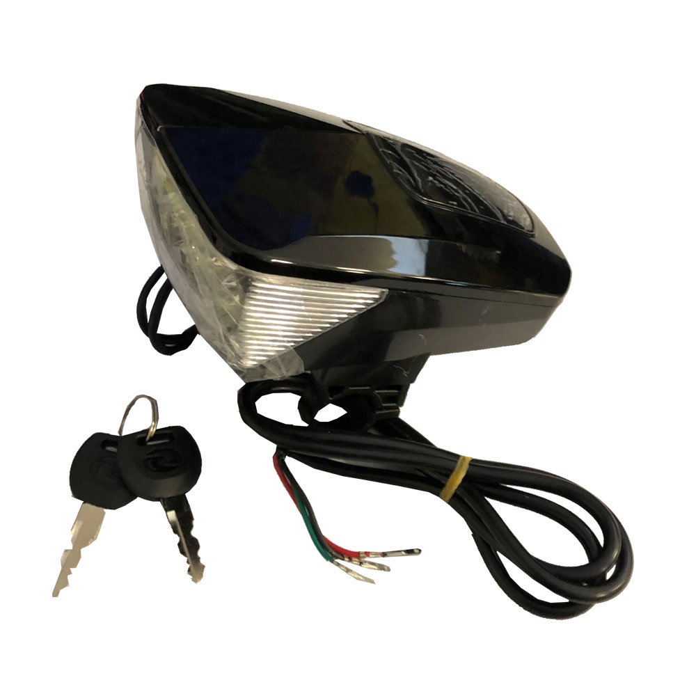 MotoTec Replacement HEADLIGHT ASSEMBLY WITH KEY for 500W/800W Electric Trikes