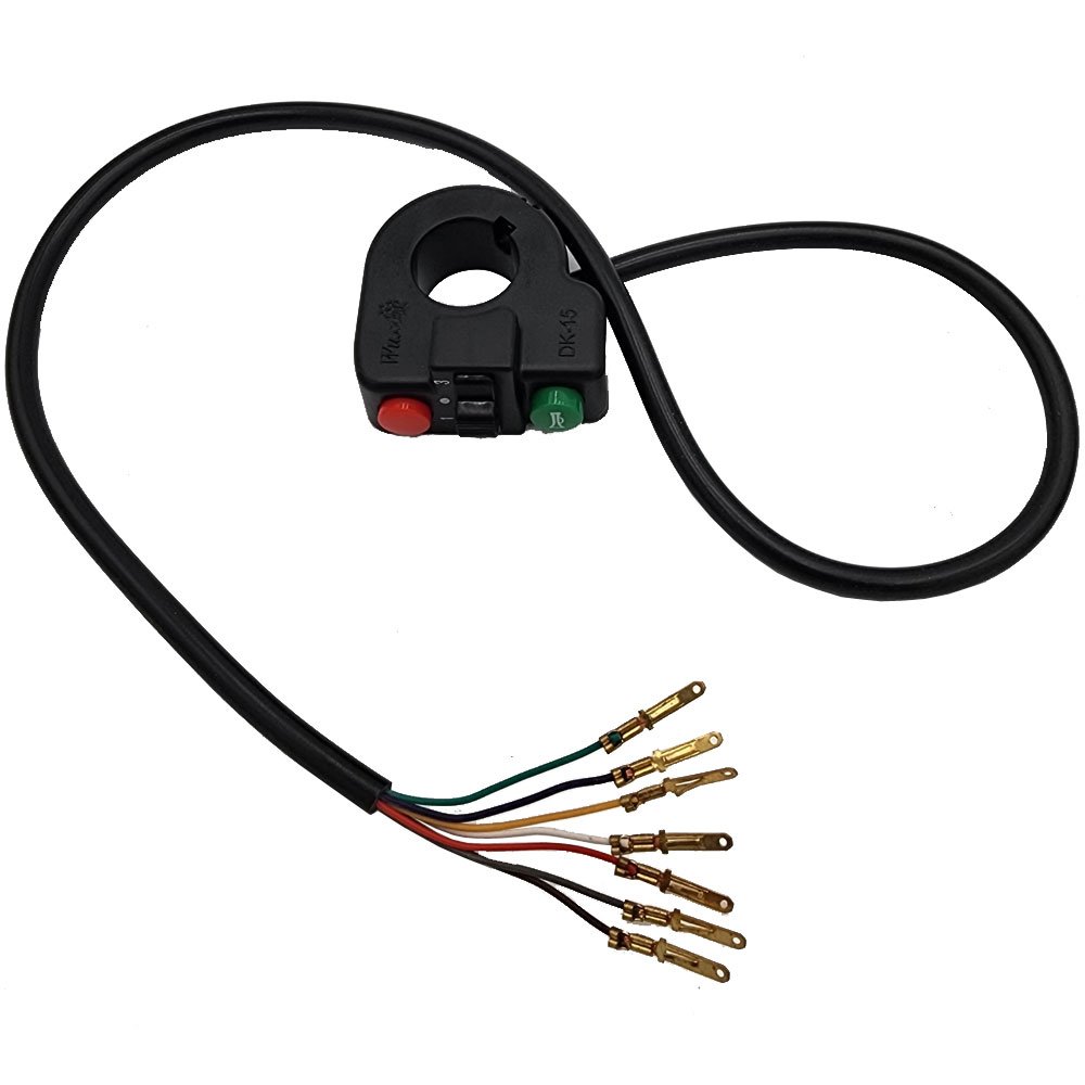 MotoTec Replacement HORN LIGHT BUTTON for 1000W 48V Superbike