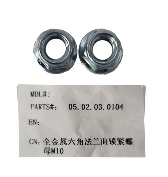 MotoTec Replacement M10 NUTS for X1, X2, X3 Gas Dirt Bike 05.02.03.00104