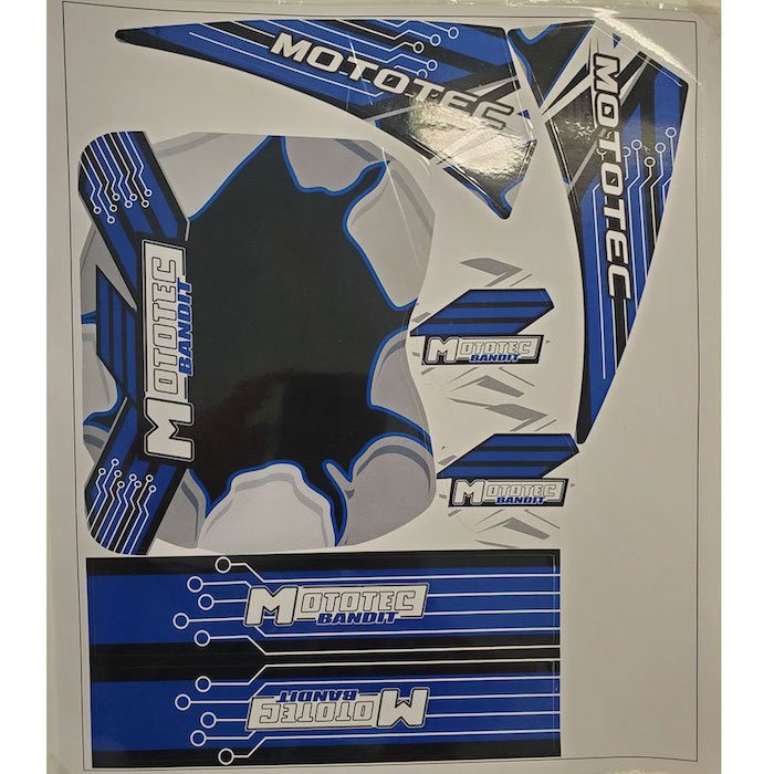 MotoTec Replacement STICKER KIT for Bandit Mini Bike Scooter