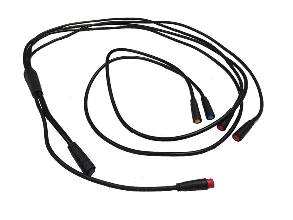 MotoTec Replacement WIRE HARNESS 6 CONNECTOR BLACK 8 for Mad 1600W Electric Scooter