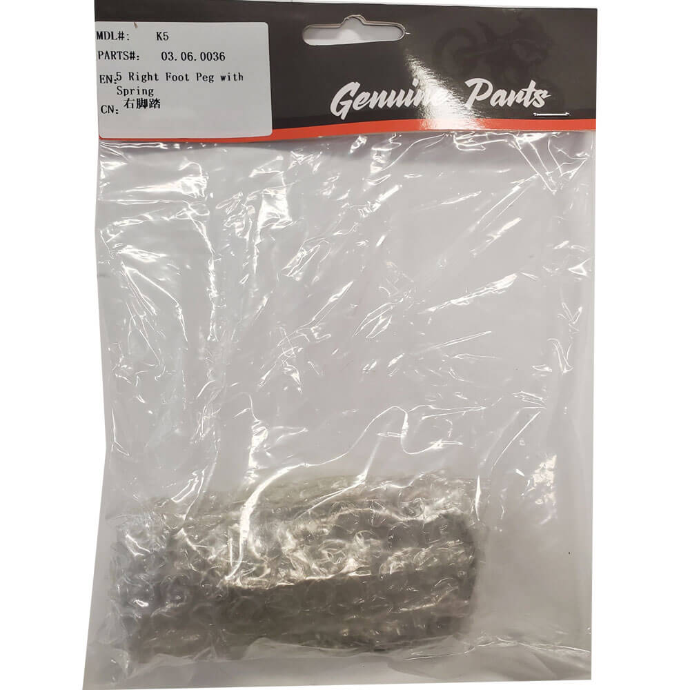 MotoTec Replacement RIGHT FOOT PEG for X4, X5 Gas Dirt Bikes
