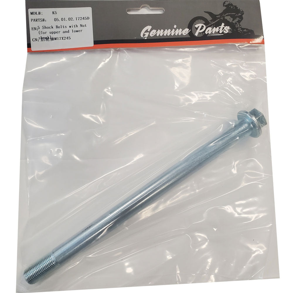 MotoTec Replacement SHOCK BOLT M16x17x245 for X4, X5 Gas Dirt Bikes