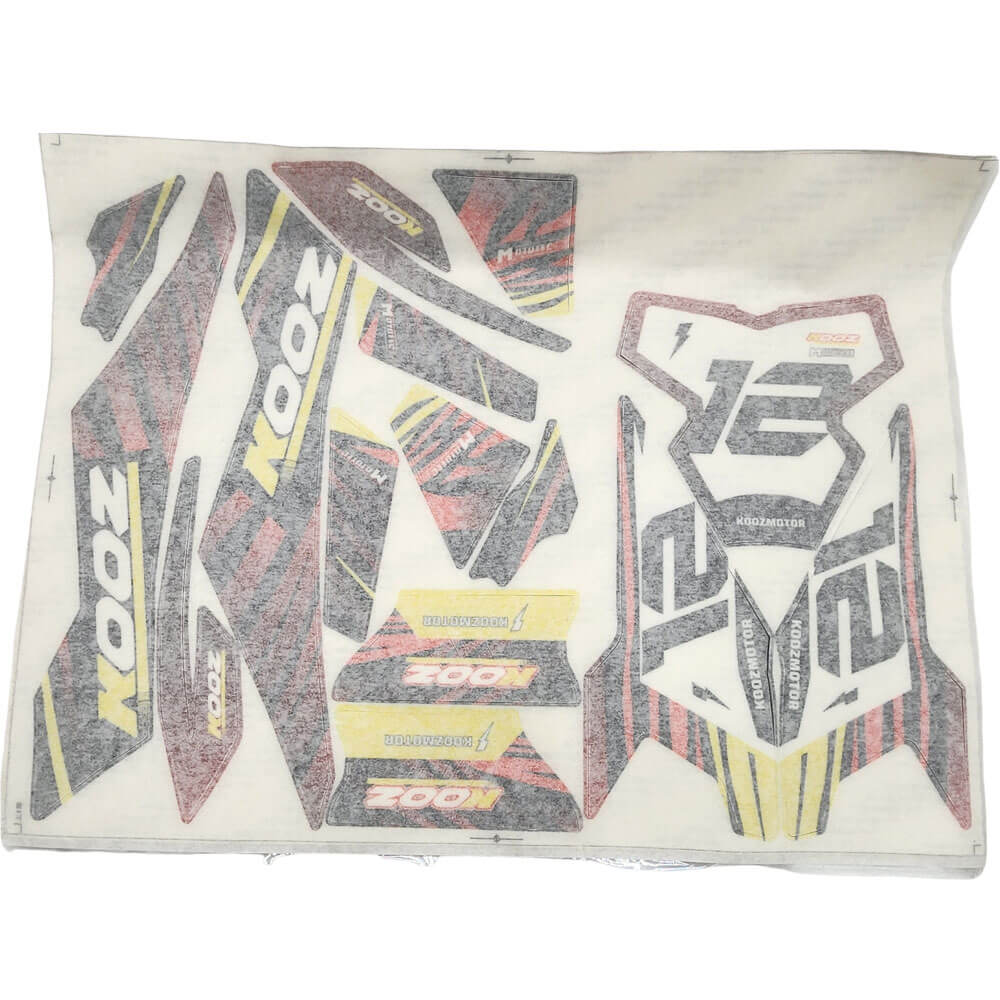 MotoTec Replacement STICKER KIT for 36V 300W (HP122e) Electric Dirt Bike