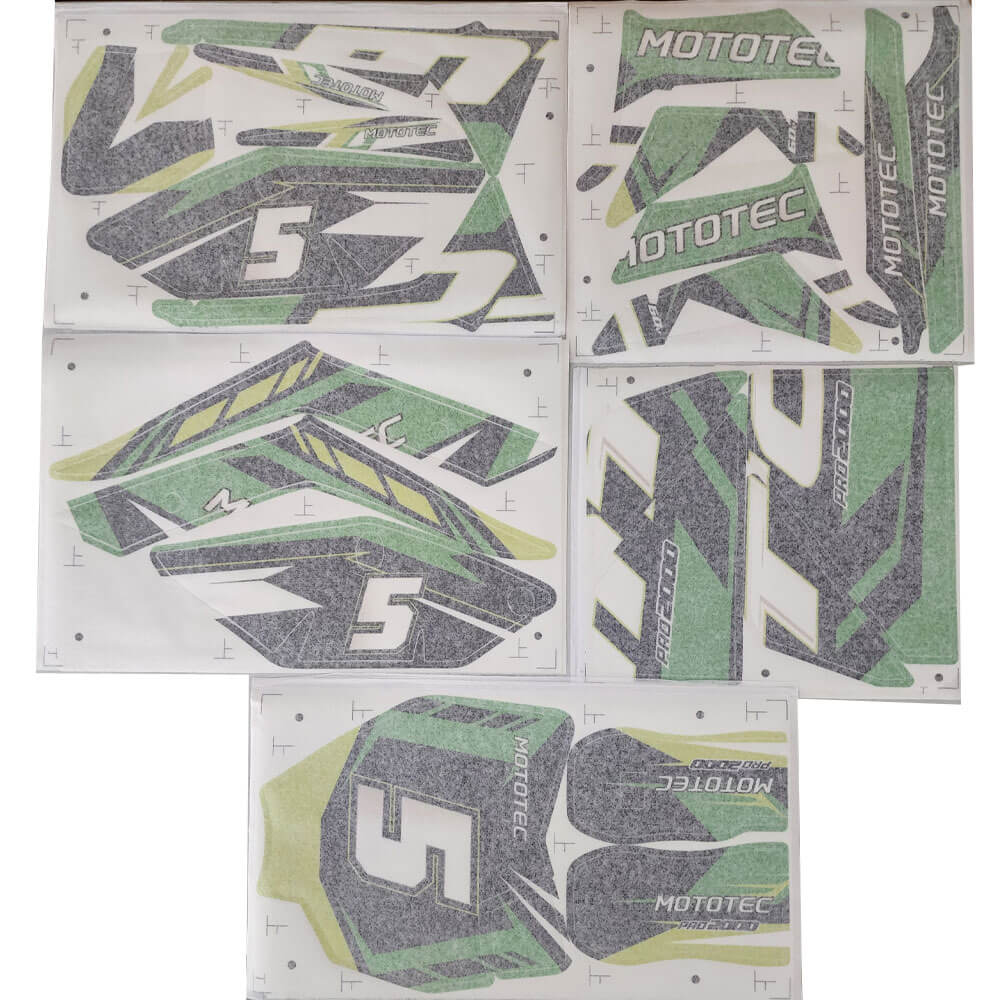 MotoTec Replacement STICKER KIT for 60V 2000W Pro Dirt Bikes