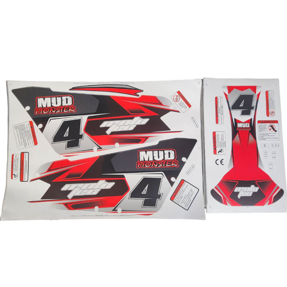 MotoTec Replacement STICKER KIT for Mud Monster 98cc/1000W Go-Kart