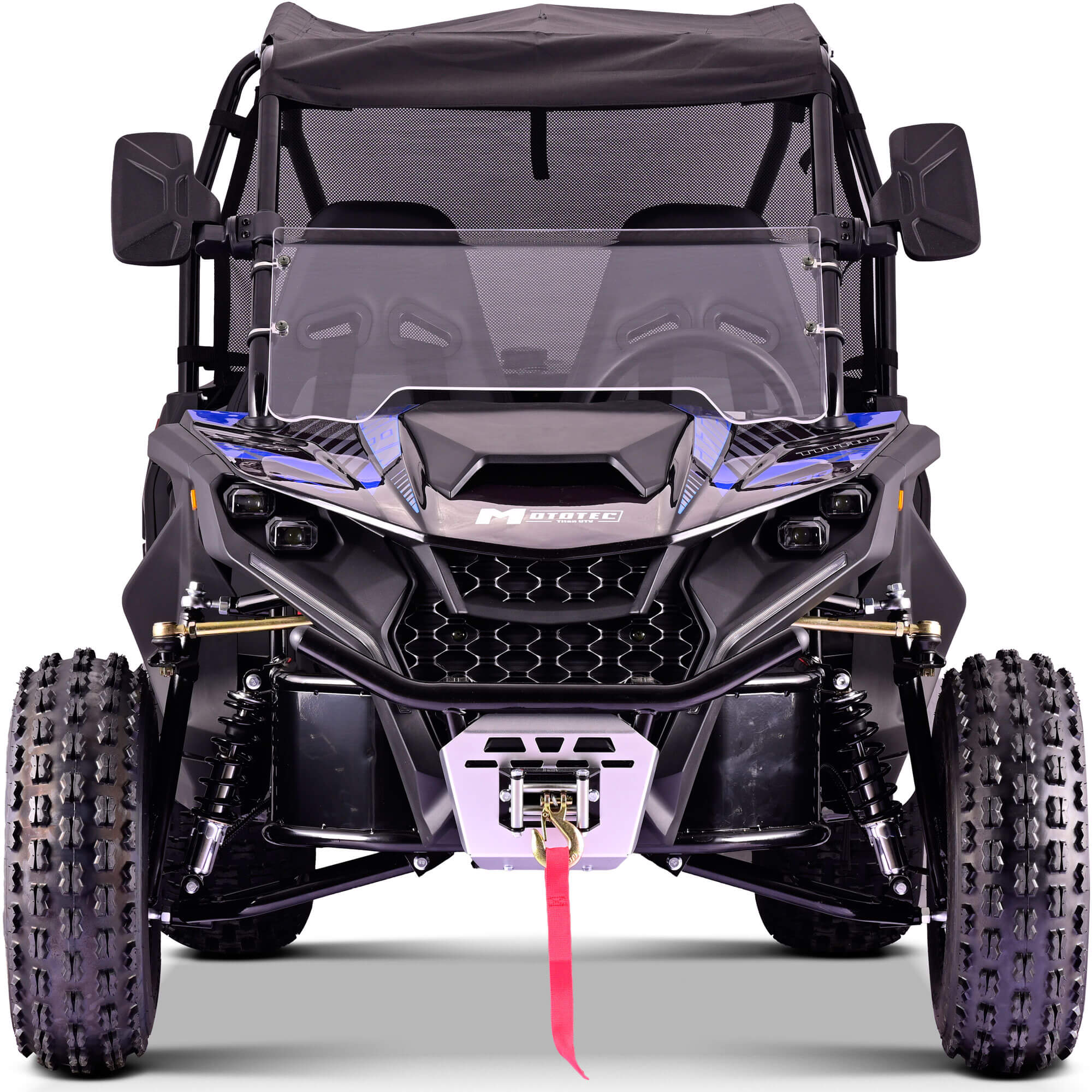 MotoTec TITAN 200cc 4-Stroke Kids' Gas Utility Vehicle UTV, Blue