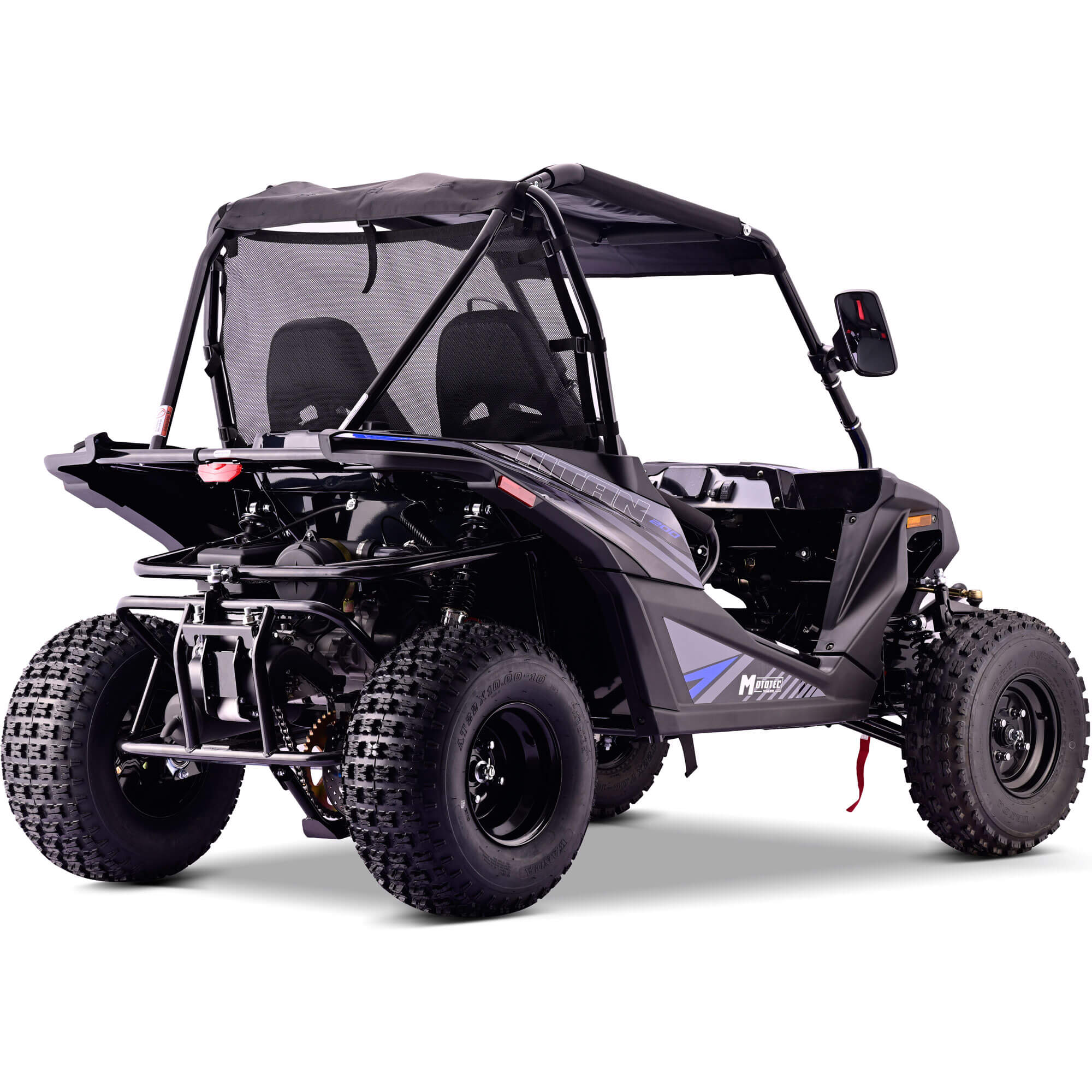 MotoTec TITAN 200cc 4-Stroke Kids' Gas Utility Vehicle UTV, Blue
