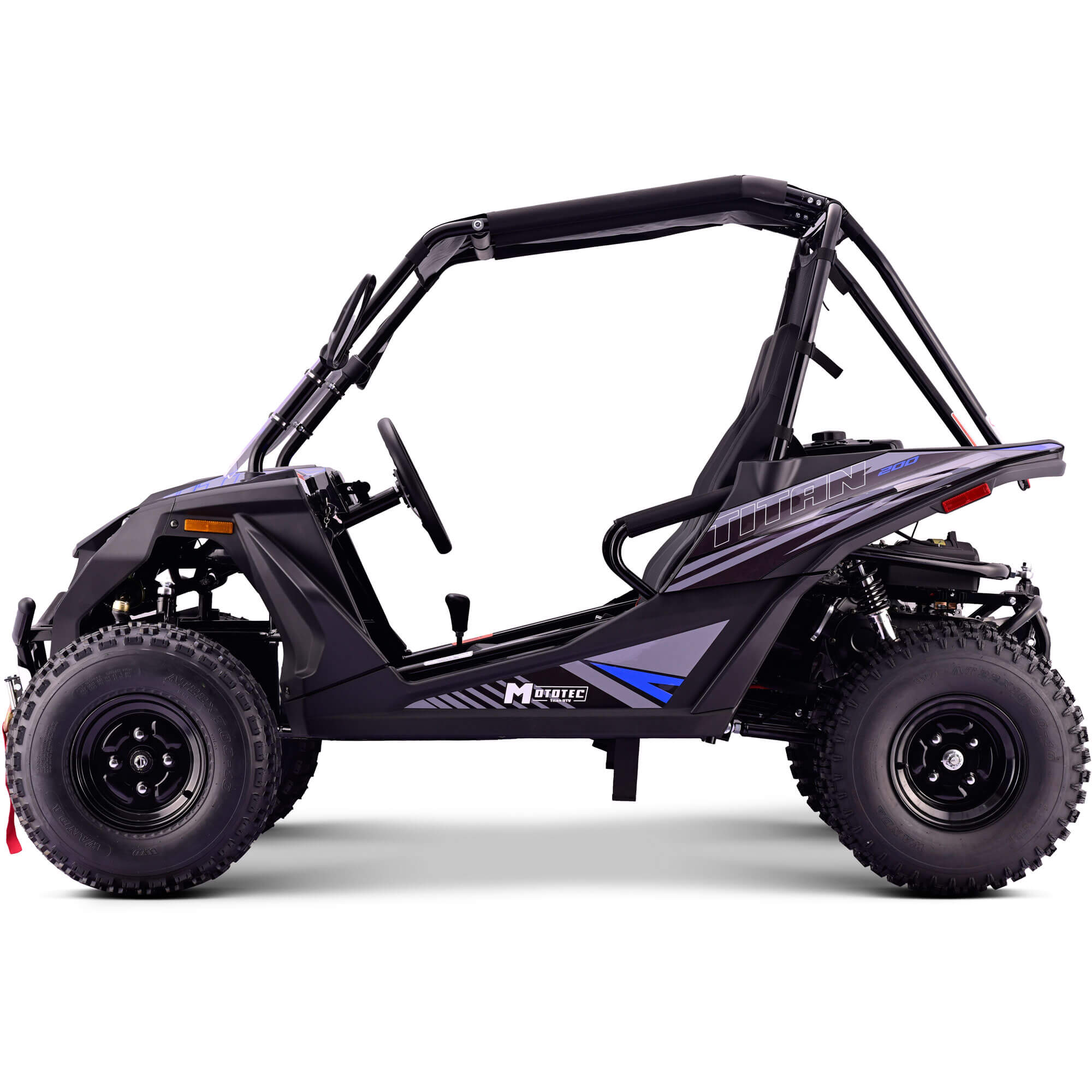 MotoTec TITAN 200cc 4-Stroke Kids' Gas Utility Vehicle UTV, Blue