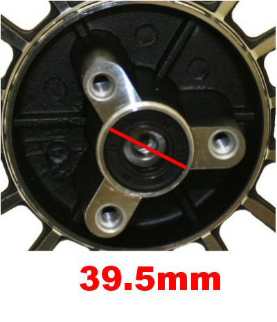 MotoTec Universal Parts 10" FRONT WHEEL For Retro 50cc & 150cc Scooters BLACK, 144-41