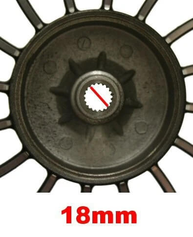 MotoTec Universal Parts 10" REAR WHEEL For Retro 50cc Scooters BLACK, 144-42