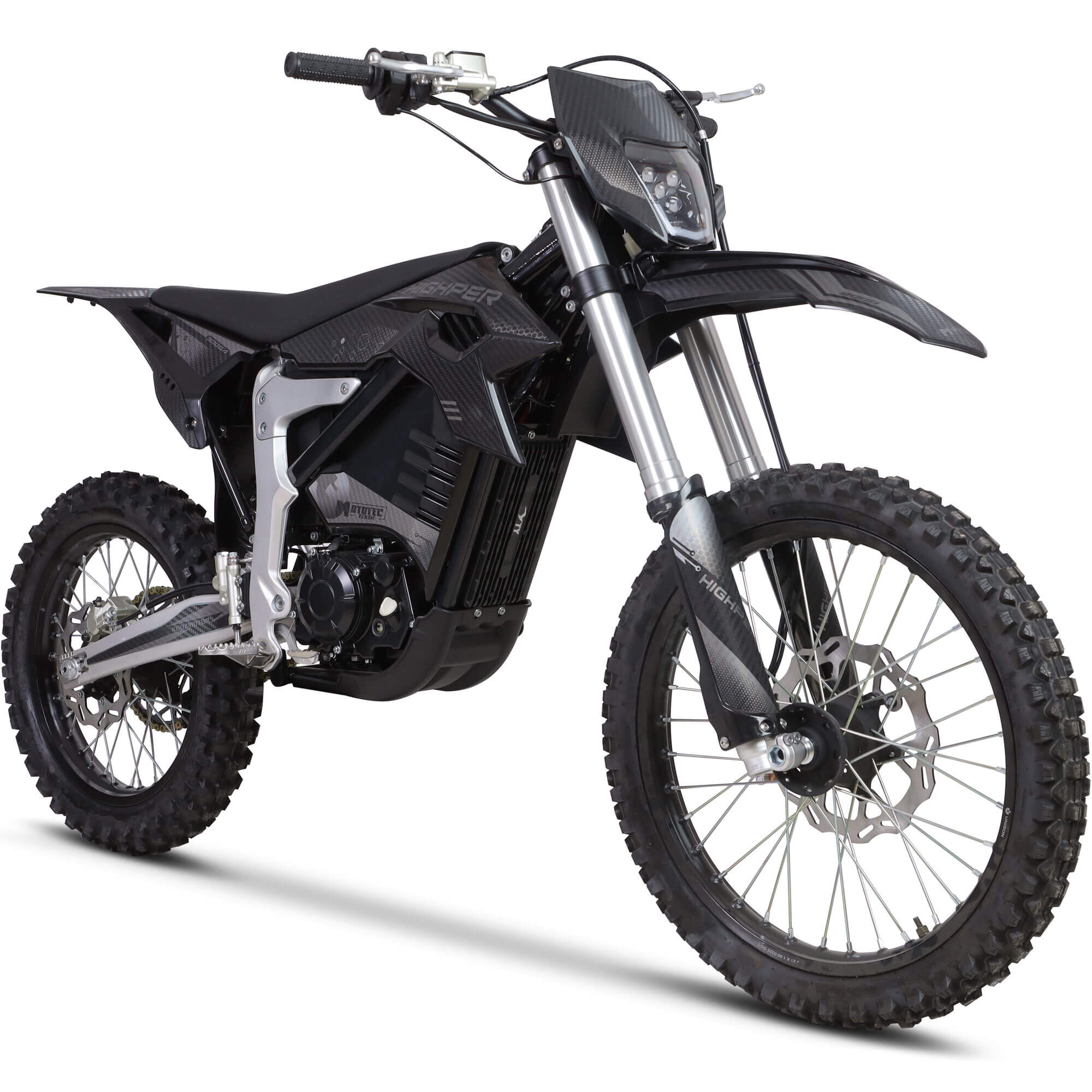 2026 MotoTec Venom 12000W 72V Lithium Electric Dirt Bike, Black