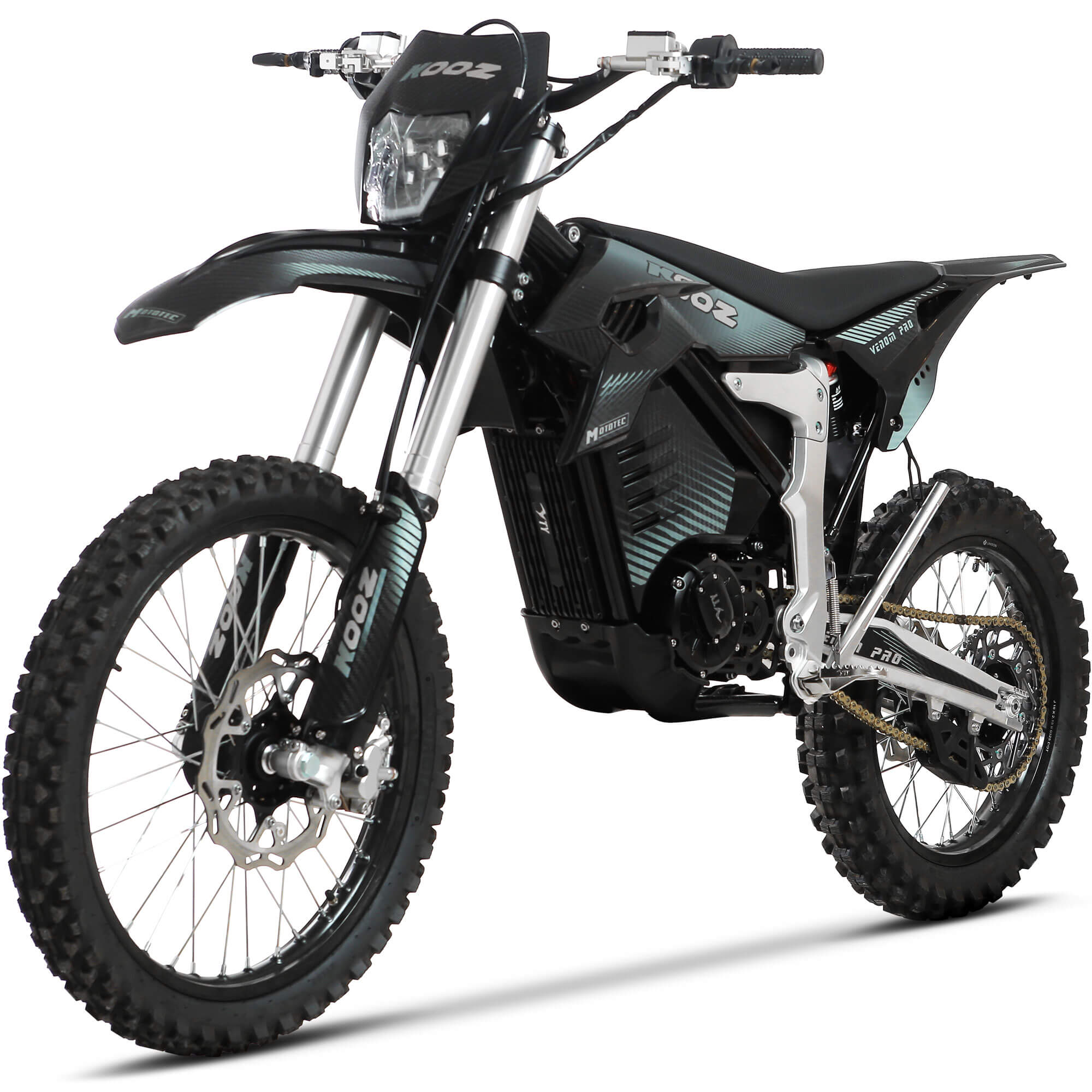 2026 MotoTec Venom 30000W 72V Lithium Electric Dirt Bike, Black