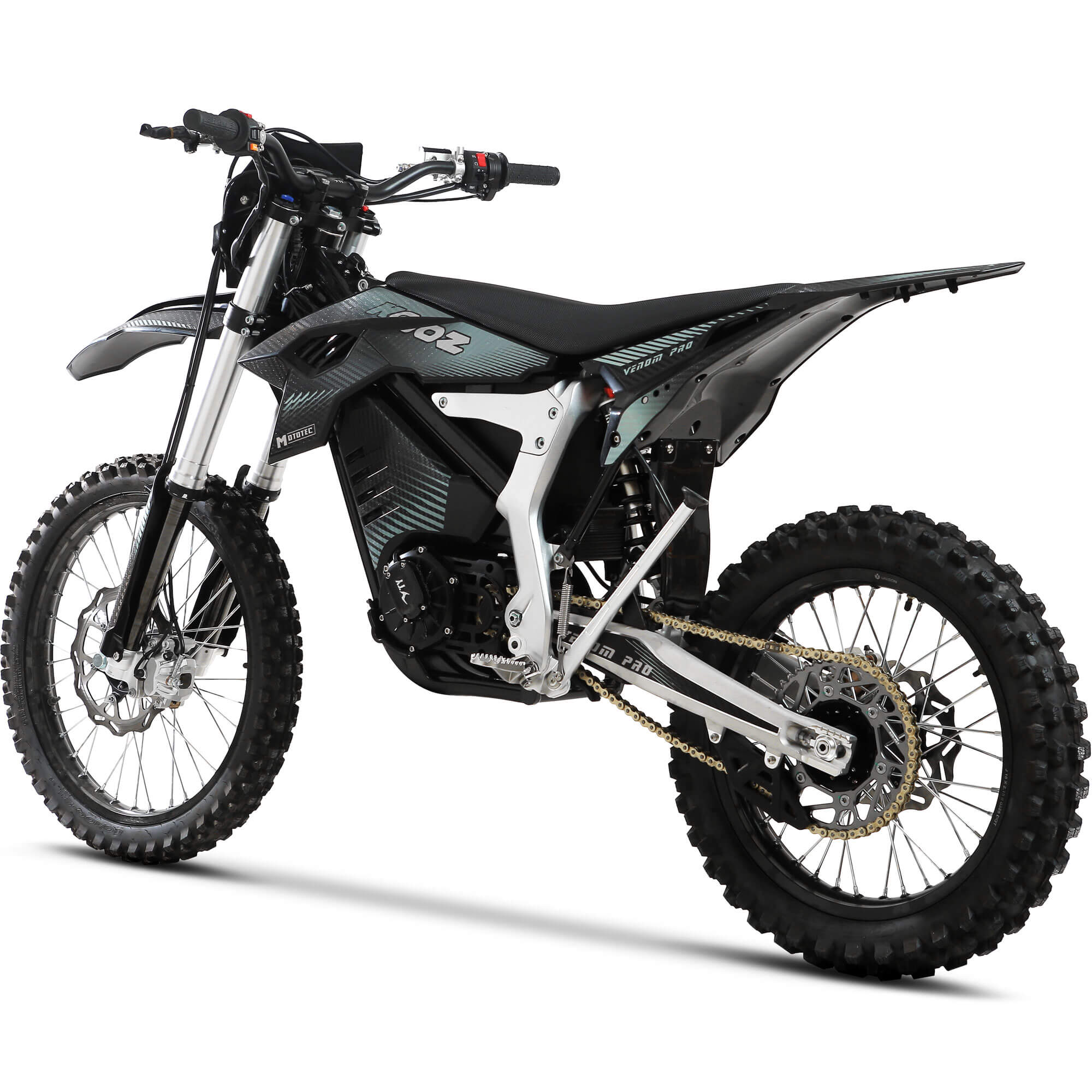 2026 MotoTec Venom 30000W 72V Lithium Electric Dirt Bike, Black