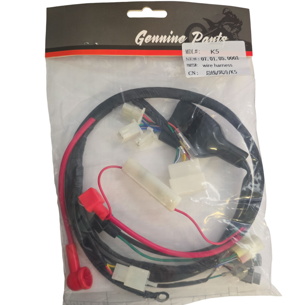 MotoTec Replacement WIRE HARNESS for X5 Gas Dirt Bike, 07.01.05.0002