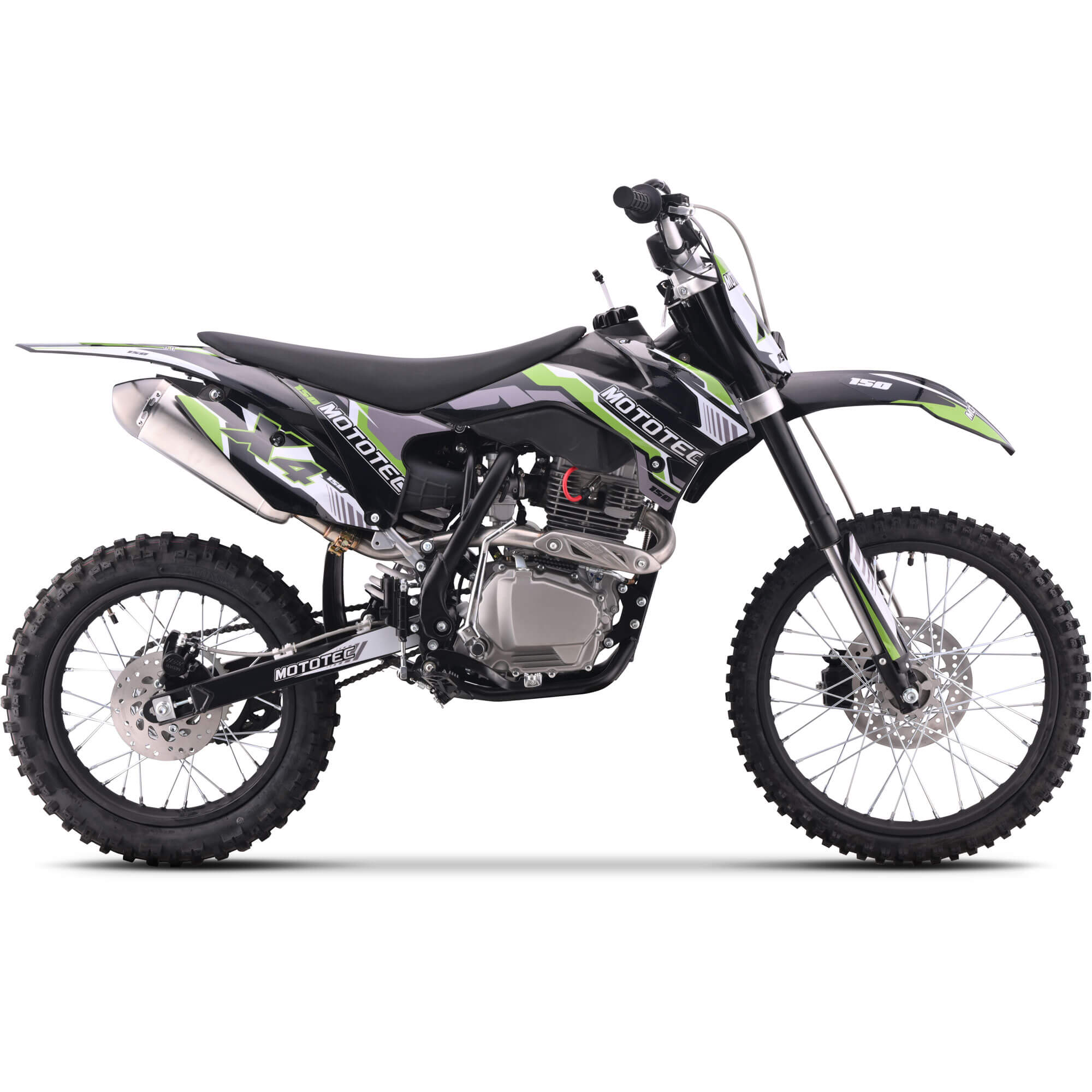 MotoTec X4 150cc 4-Stroke Gas Motocross Kids' Off-Road Dirt Bike