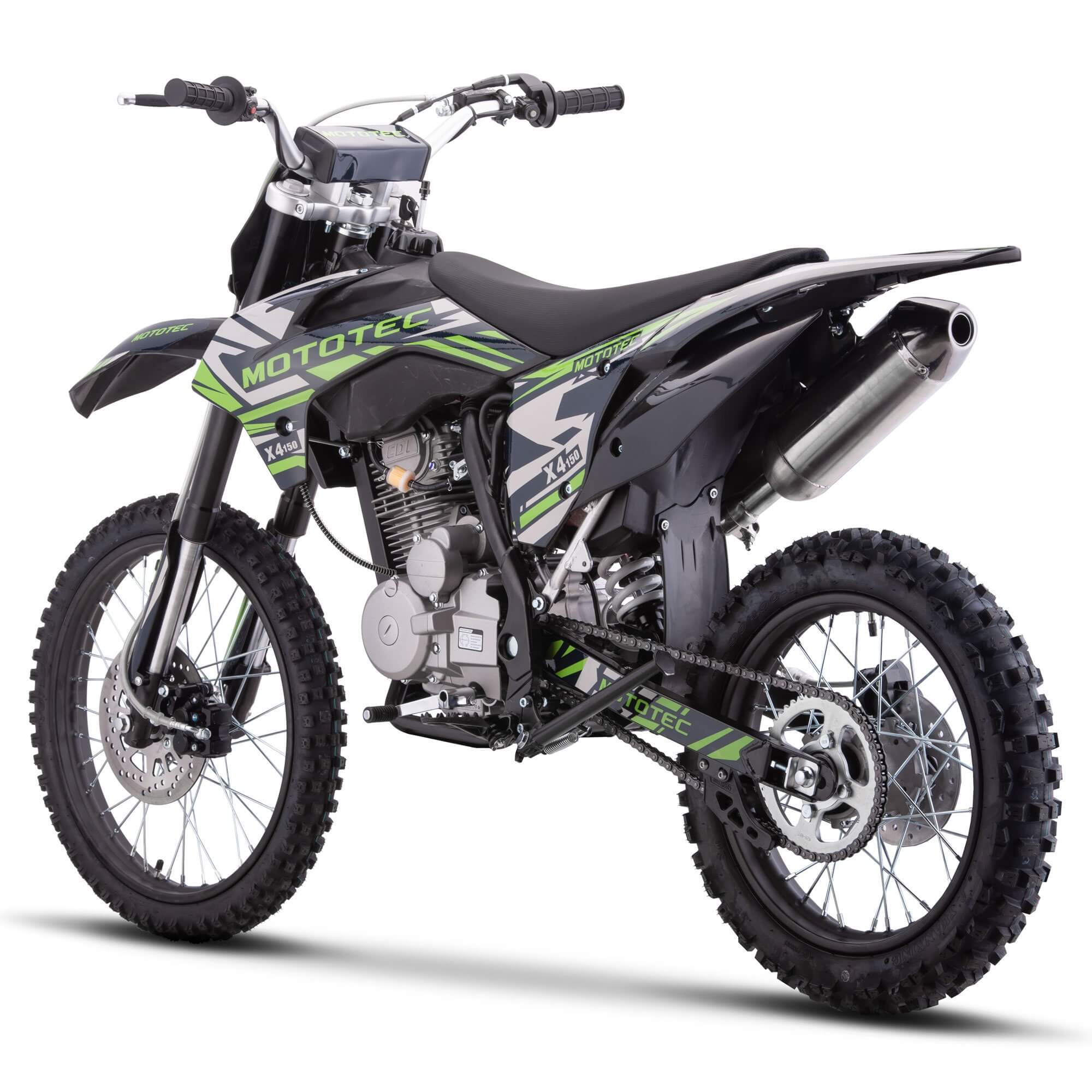 MotoTec X4 150cc 4-Stroke Gas Motocross Kids' Off-Road Dirt Bike