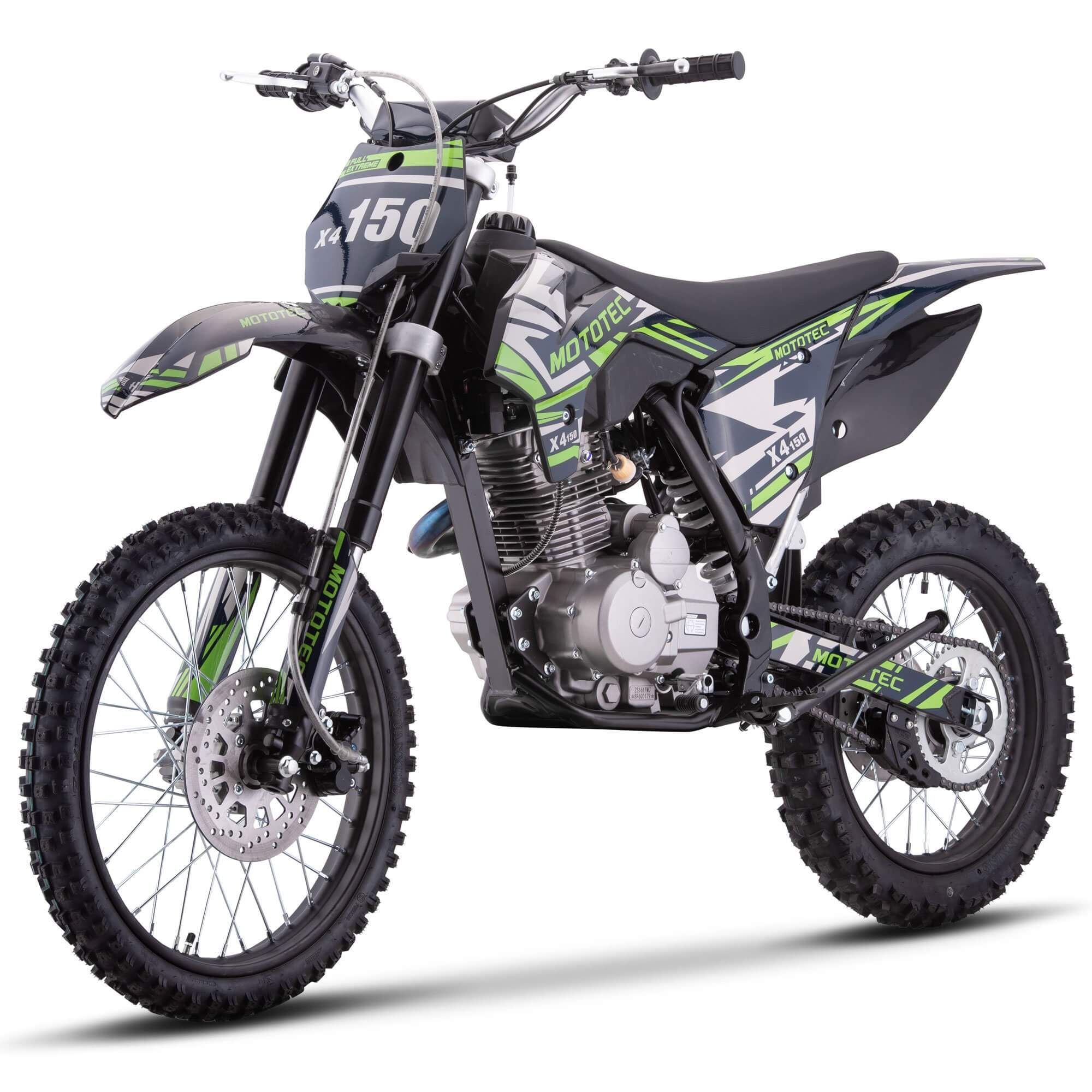 MotoTec X4 150cc 4-Stroke Gas Motocross Kids' Off-Road Dirt Bike