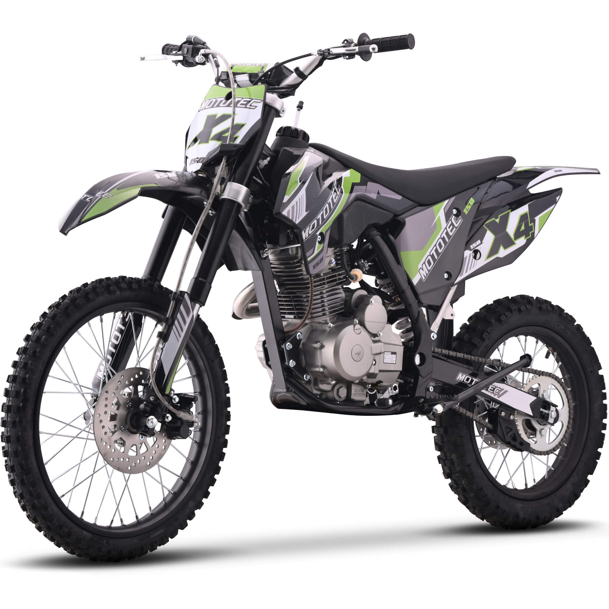 MotoTec X4 150cc 4-Stroke Gas Motocross Kids' Off-Road Dirt Bike