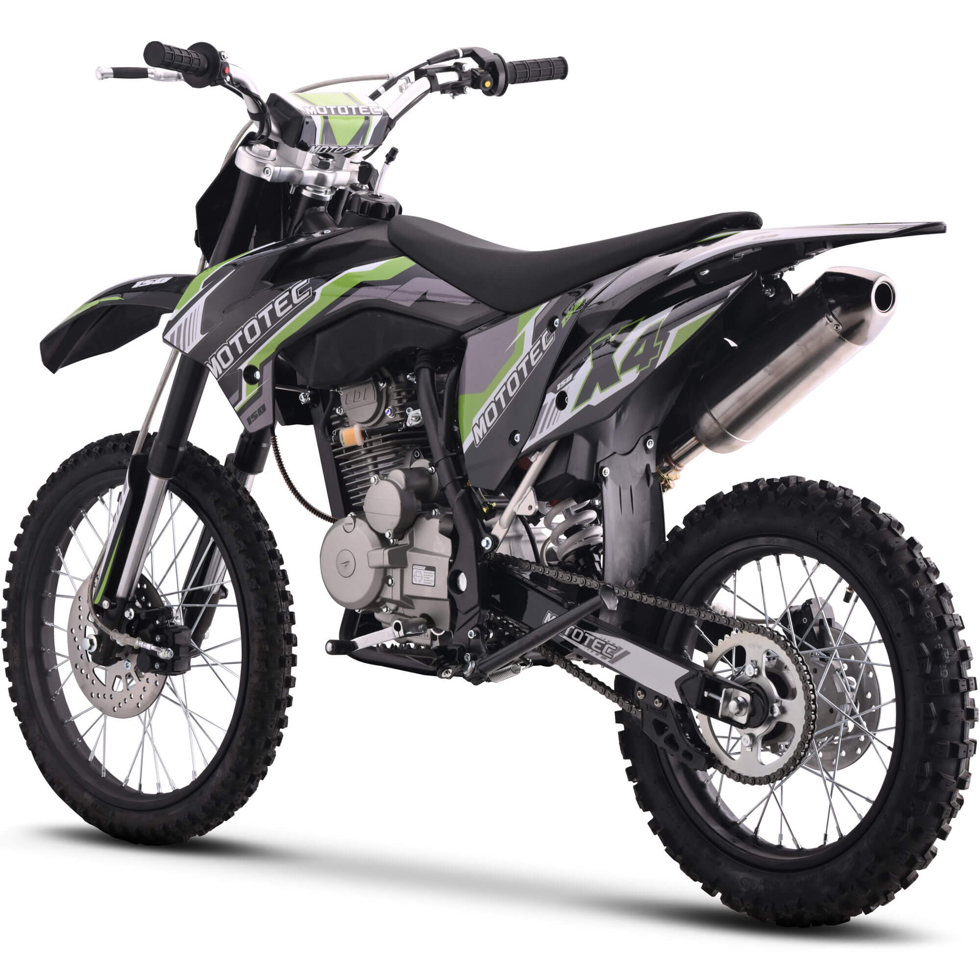 MotoTec X4 150cc 4-Stroke Gas Motocross Kids' Off-Road Dirt Bike