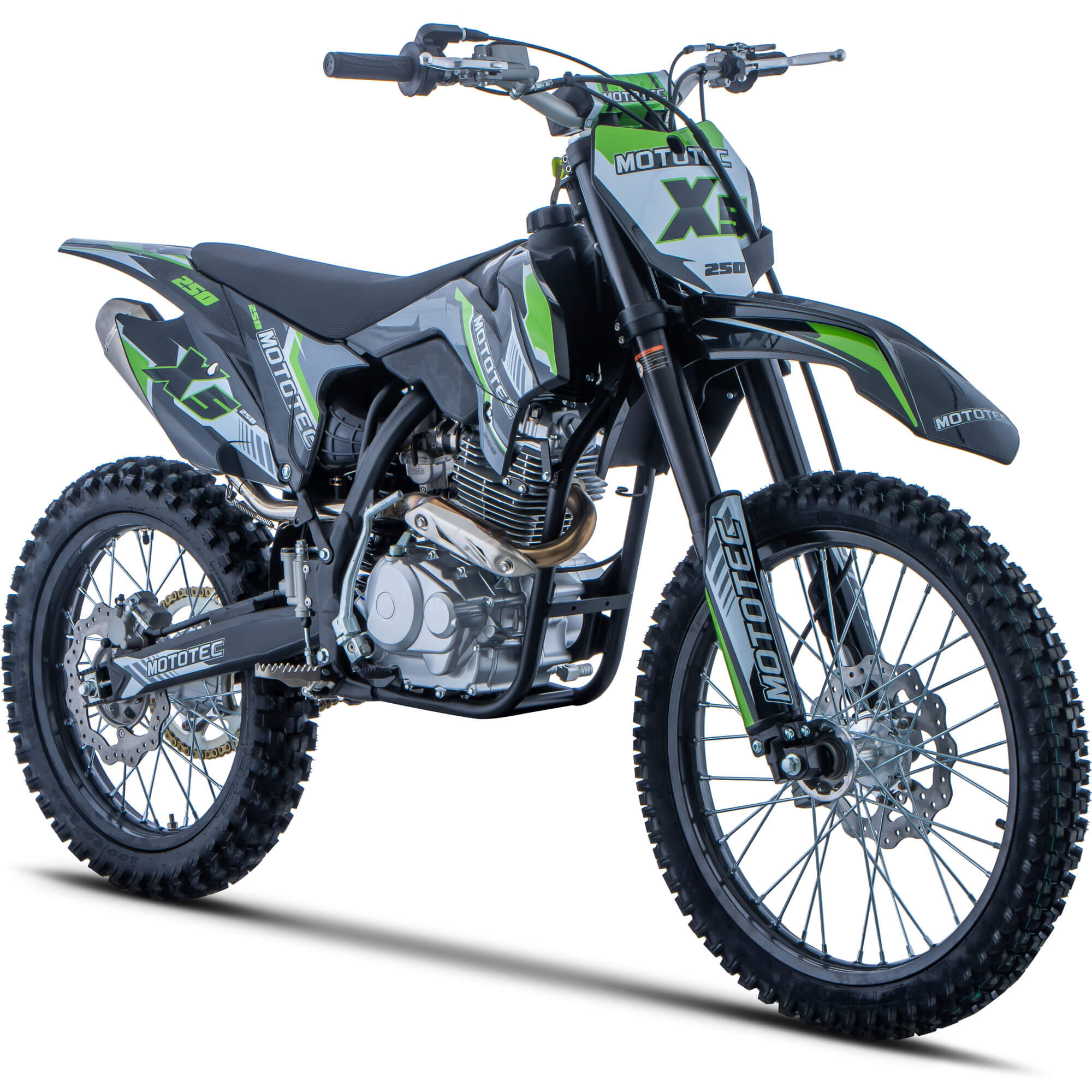 MotoTec X5 250cc 4-Stroke Gas Motocross Kids' Off-Road Dirt Bike