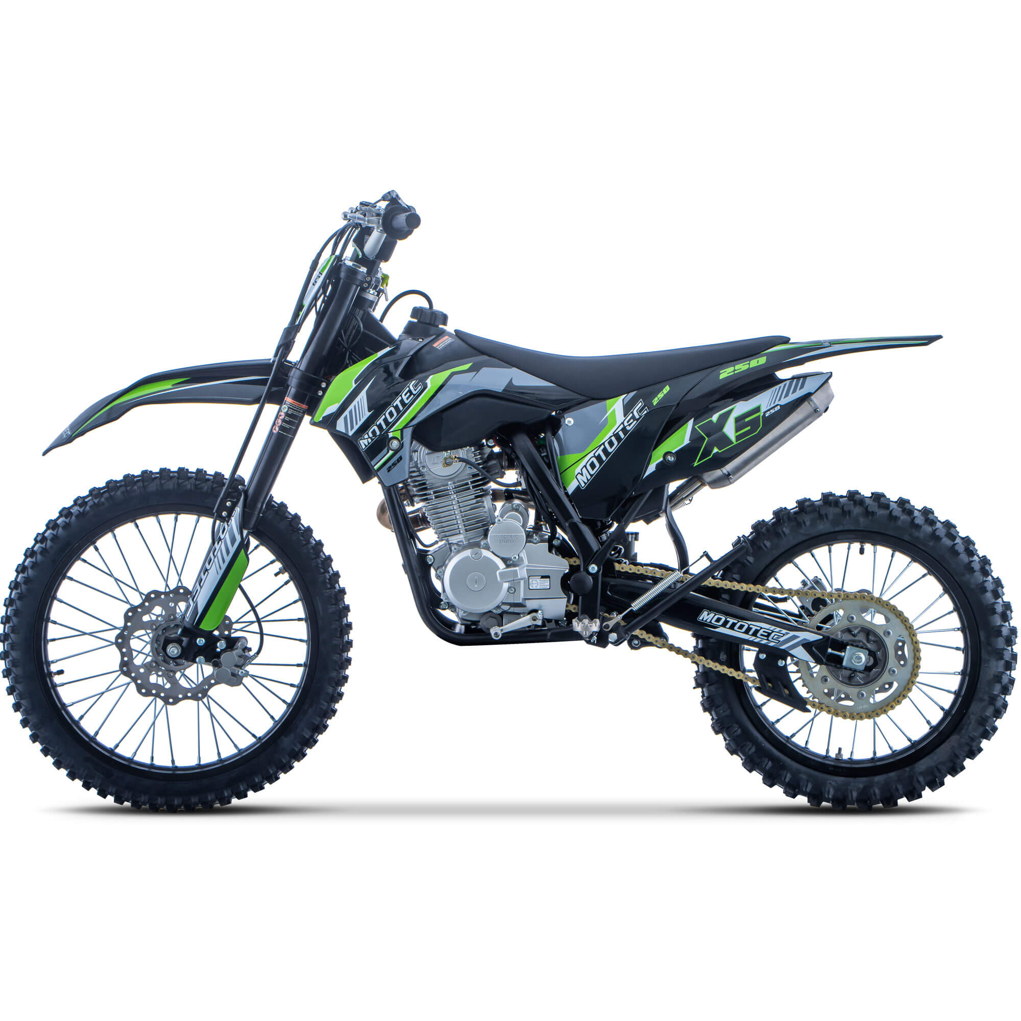 MotoTec X5 250cc 4-Stroke Gas Motocross Kids' Off-Road Dirt Bike