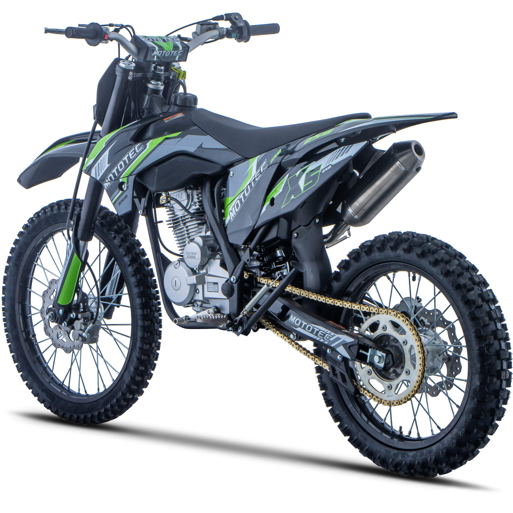 MotoTec X5 250cc 4-Stroke Gas Motocross Kids' Off-Road Dirt Bike