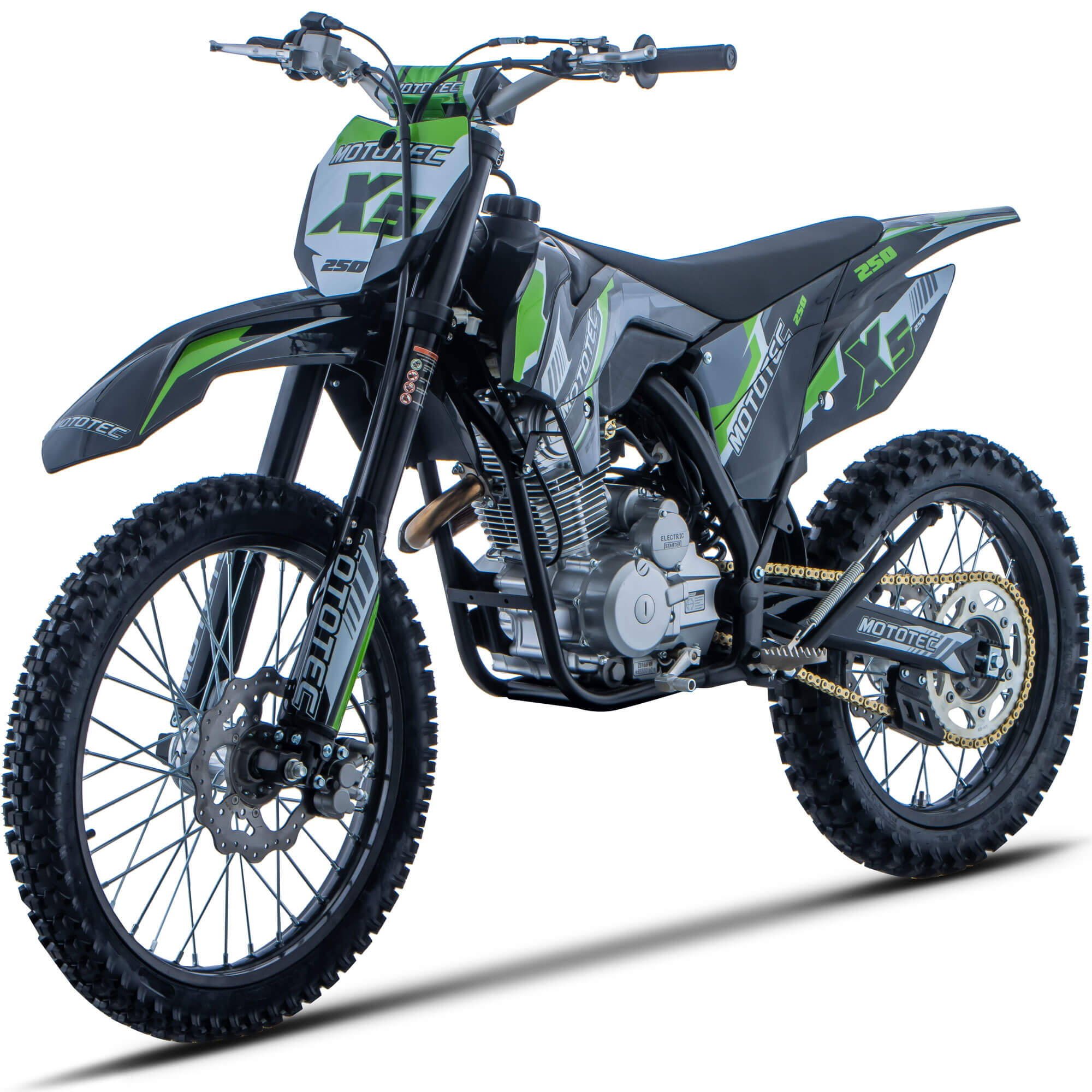MotoTec X5 250cc 4-Stroke Gas Motocross Kids' Off-Road Dirt Bike