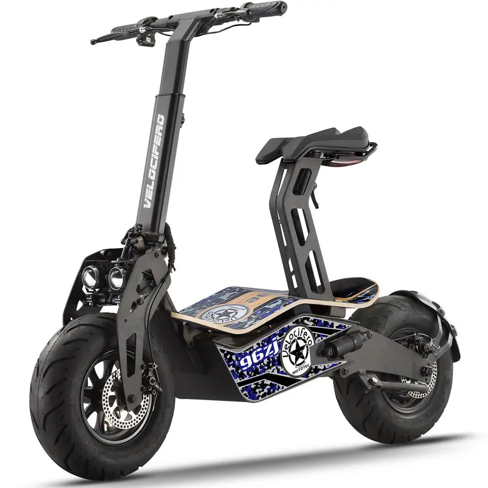 MotoTec Mad 1600W 48V 12Ah Folding Fat Tire Electric Scooter