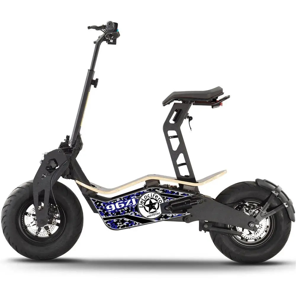 MotoTec Mad 1600W 48V 12Ah Folding Fat Tire Electric Scooter