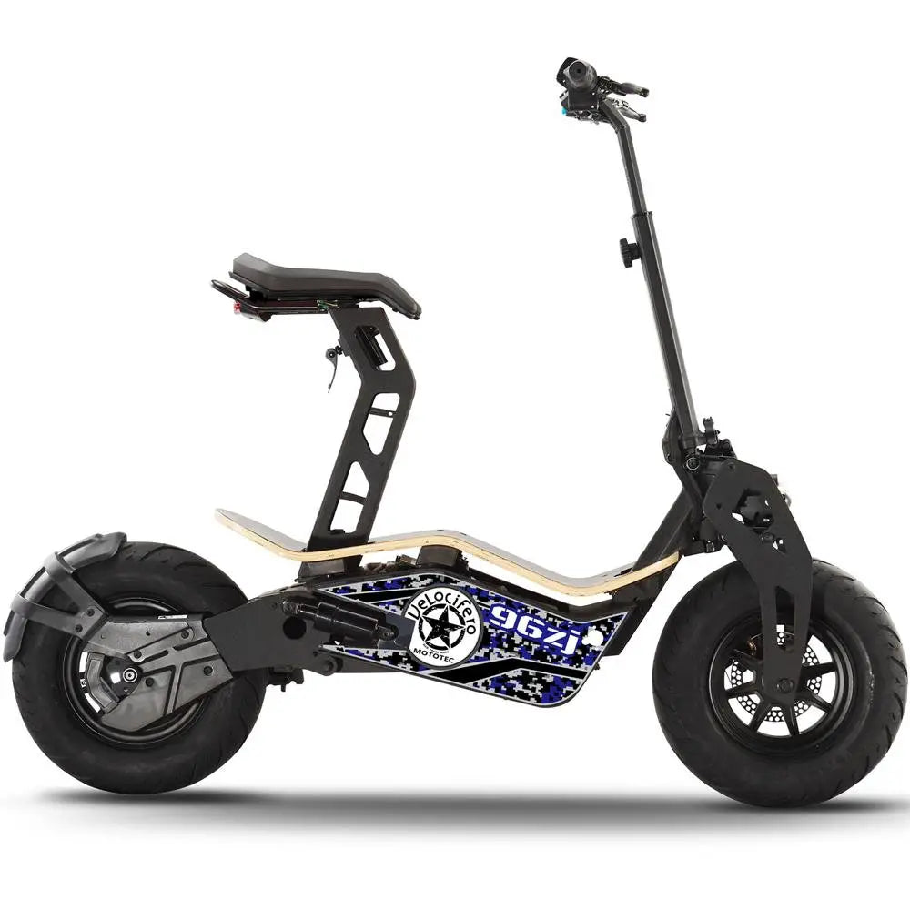 MotoTec Mad 1600W 48V 12Ah Folding Fat Tire Electric Scooter