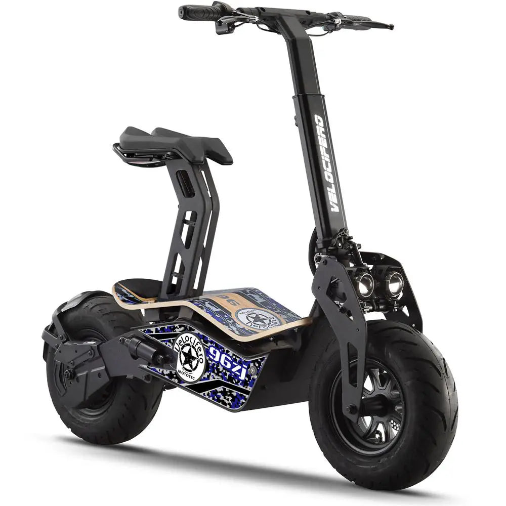 MotoTec Mad 1600W 48V 12Ah Folding Fat Tire Electric Scooter