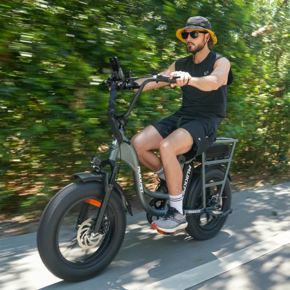 2025 Mukkpet BREEZE 750W 48V Suspension Step-Through Fat Tire Electric Bike