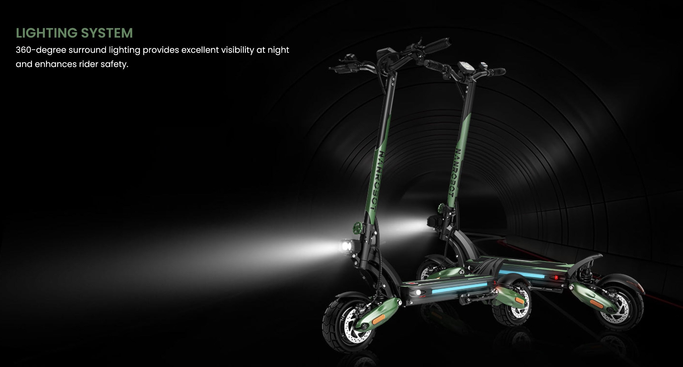 Nanrobot D6+ MAX Dual 1500W 60V 30Ah 10" Off-Road Tires Folding Electric Scooter