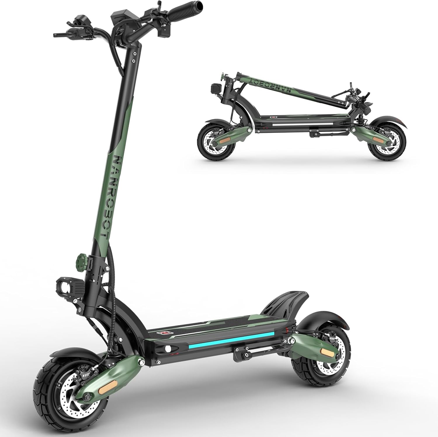 Nanrobot D6+ MAX Dual 1500W 60V 30Ah 10" Off-Road Tires Folding Electric Scooter