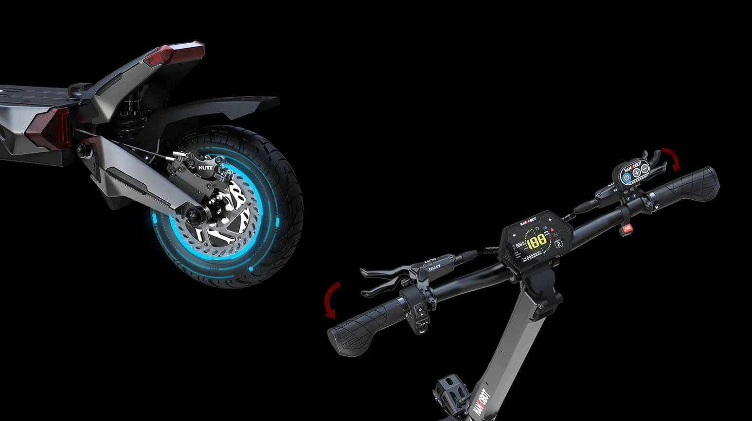 Nanrobot N6 Dual 1500W 72V 10" Off-Road Tires Folding Electric Scooter