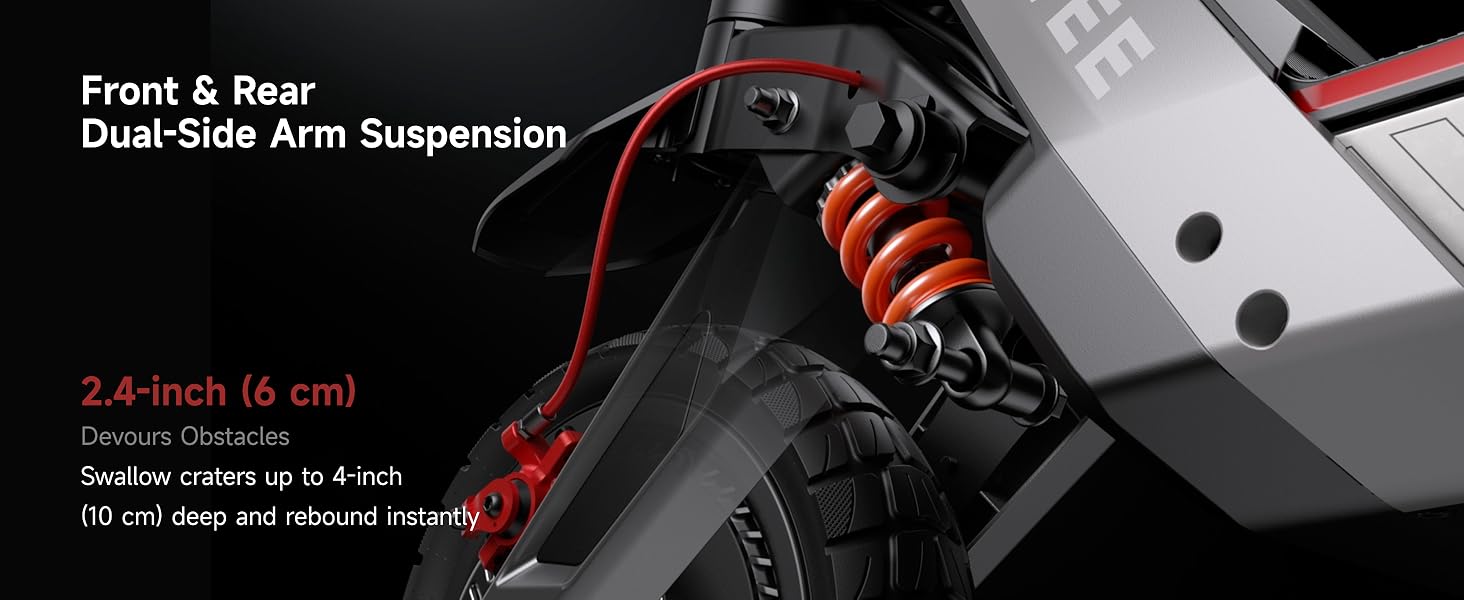 Navee 12" XT5 Pro 2200W Dual Suspension Folding Electric Scooter