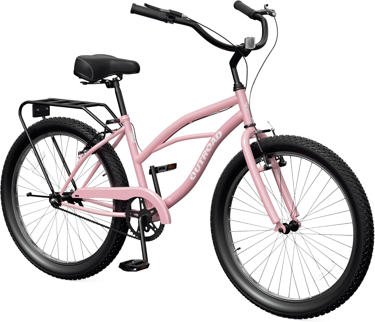 Outroad 24" Women's Single Speed Step-Through Beach Cruiser Bike